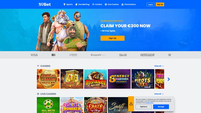 30bet live casino section with Evolution Gaming tables